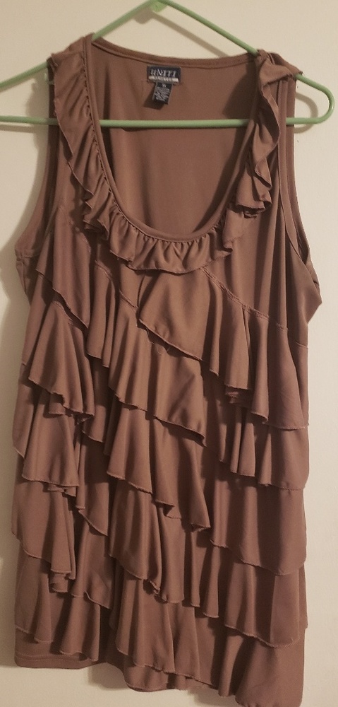 Uniti stretch  plum colored draping top size 3x